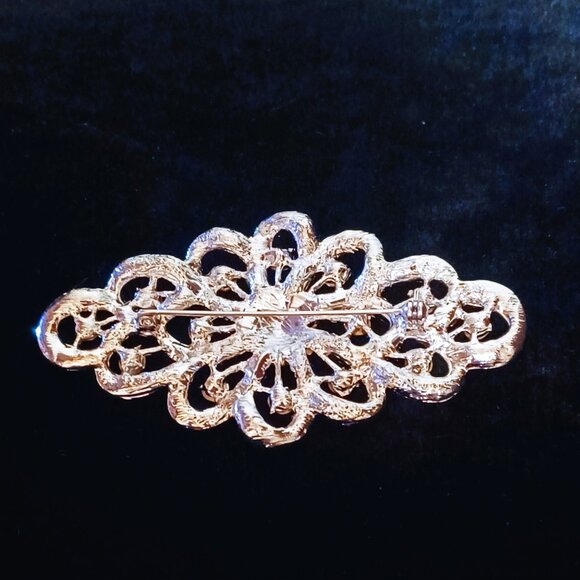 4" Long Rhinestone Brooch - Picture 2 of 4